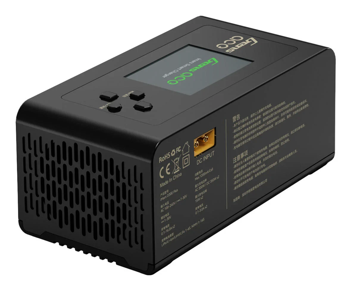 iMars D300 Plus G-Tech Smart Dual AC/DC Charger (Black) (6S/16A) (AC-300W) (DC-350W x2) w BT[Gens Ace] GEA300WPLUS-UB - Image 3