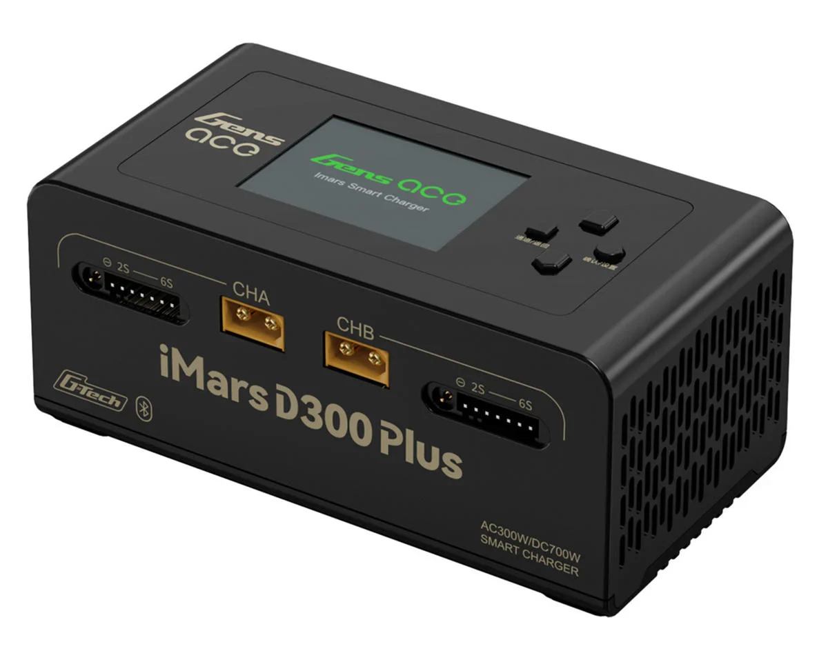 iMars D300 Plus G-Tech Smart Dual AC/DC Charger (Black) (6S/16A) (AC-300W) (DC-350W x2) w BT[Gens Ace] GEA300WPLUS-UB - Image 4