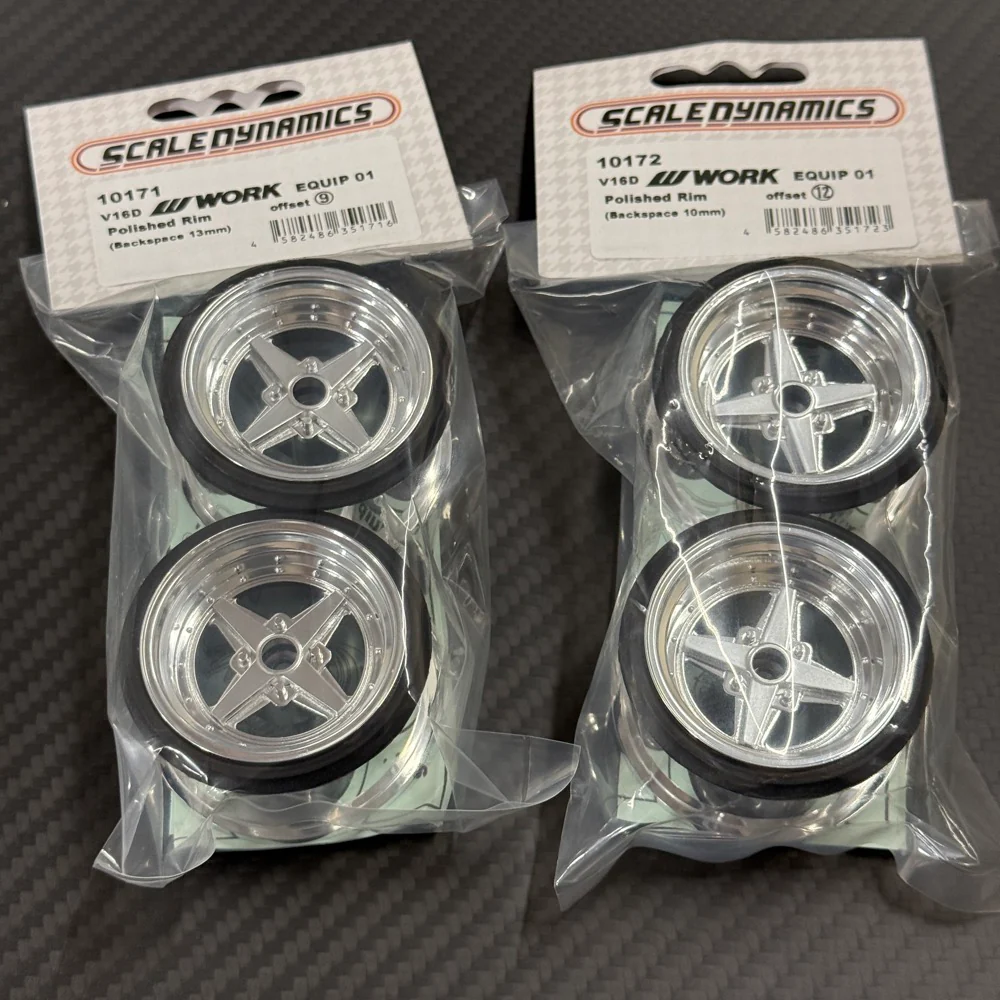 INCHDOWN: V16D Work Equip 01 (CHROME POLISHED RIM) Rims Set (9mm - 12mm) [Scale Dynamics] 10171 10172 - Image 2