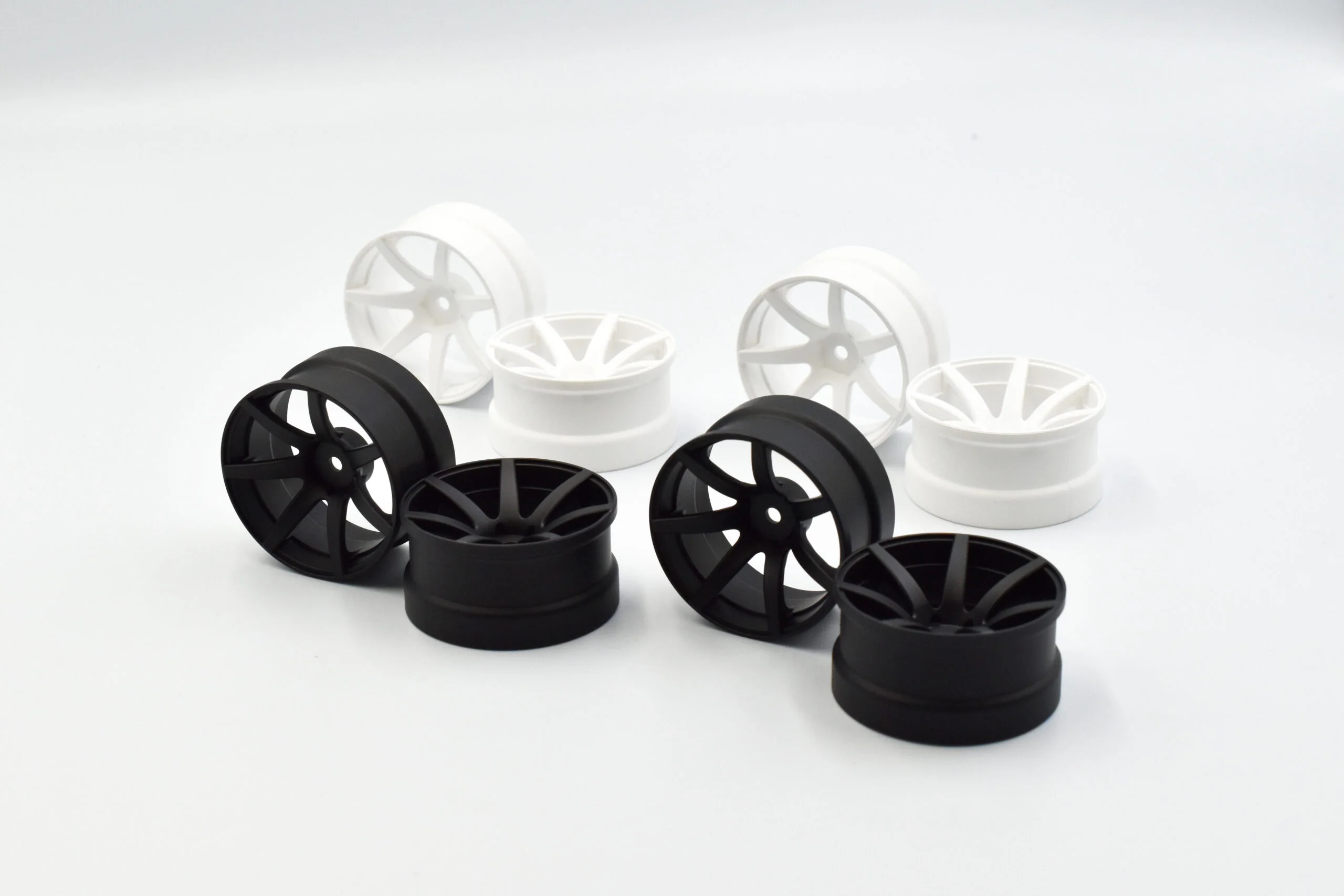 JD7 7 SPOKE DEEP CONCAVE Drift Rims Wheel (WHITE OR BLACK) 6mm - 8mm OFFSET (HIGH TRACTION) RIMS [Reve D] RW-JD7MK6 RW-JD7MK8 RW-JD7MW6 RW-JD7MW8 REVE-D