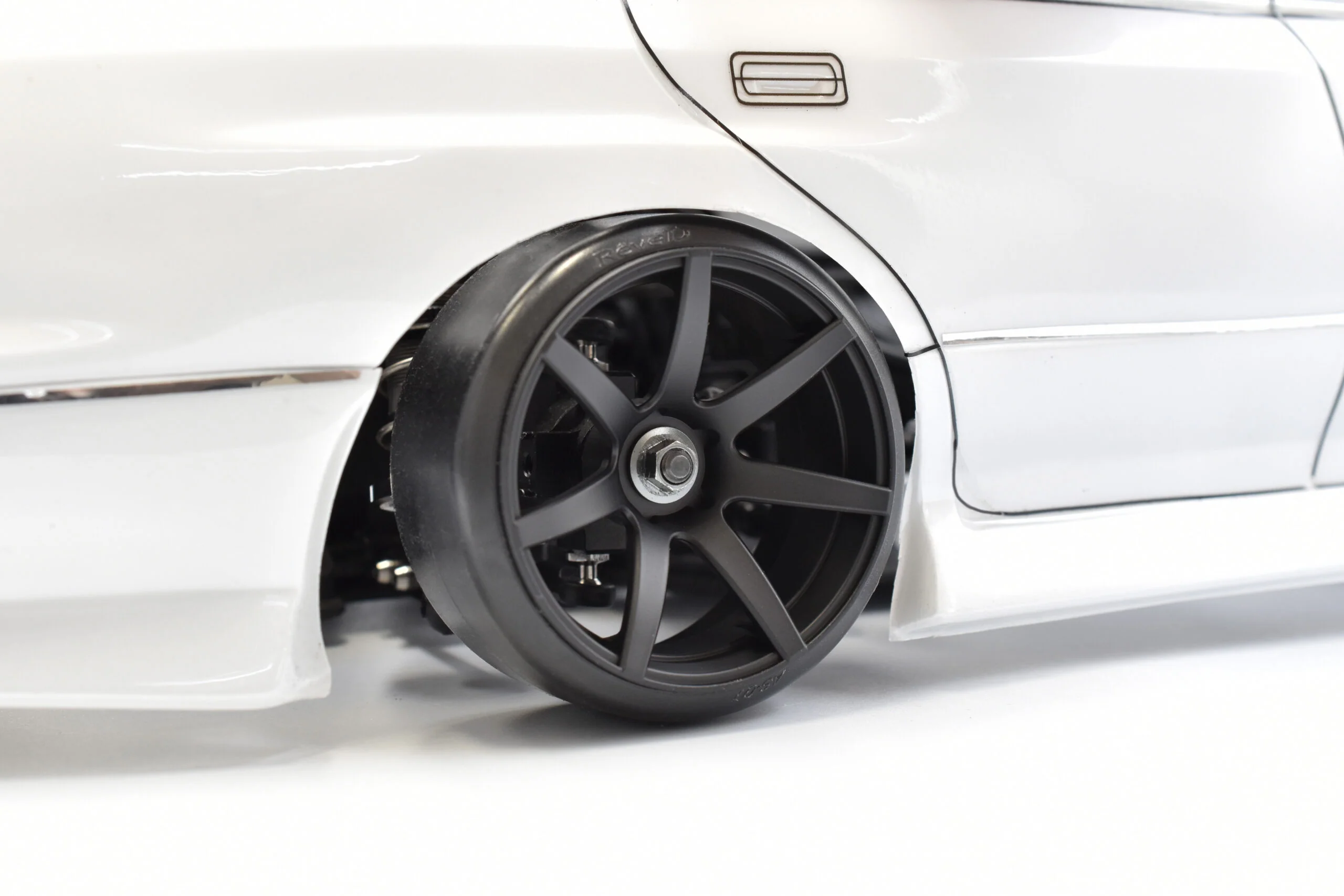 JD7 7 SPOKE DEEP CONCAVE Drift Rims Wheel (WHITE OR BLACK) 6mm - 8mm OFFSET (HIGH TRACTION) RIMS [Reve D] RW-JD7MK6 RW-JD7MK8 RW-JD7MW6 RW-JD7MW8 REVE-D - Image 2