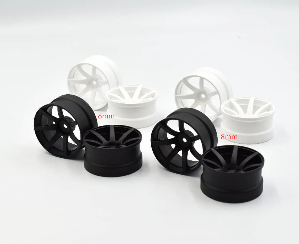 JD7 7 SPOKE DEEP CONCAVE Drift Rims Wheel (WHITE OR BLACK) 6mm - 8mm OFFSET (HIGH TRACTION) RIMS [Reve D] RW-JD7MK6 RW-JD7MK8 RW-JD7MW6 RW-JD7MW8 REVE-D - Image 5