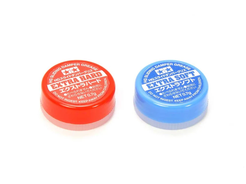 Jr High Grade HG Sliding Damper Grease (Extra Soft, Extra Hard) Set MINI4WD MINI-Z [TAMIYA] 15471 - Image 2
