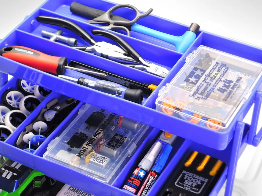 JR Mini 4Wd Pro Racers Box (Tool Box Case Perfect for 1-28 / 1-24) [Tamiya] 15354 - Image 3