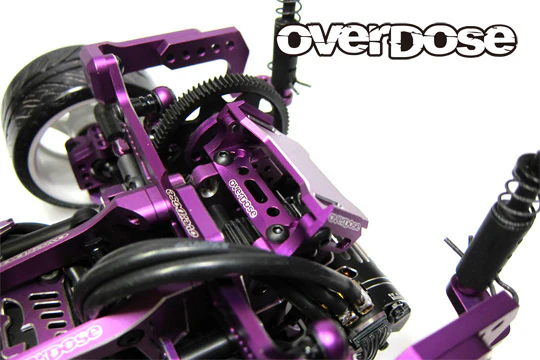 PREORDER: JT Aluminum Rear ESC Mount TYPE-2 GALM (RED PURPLE BLACK) [Overdose] - Image 3
