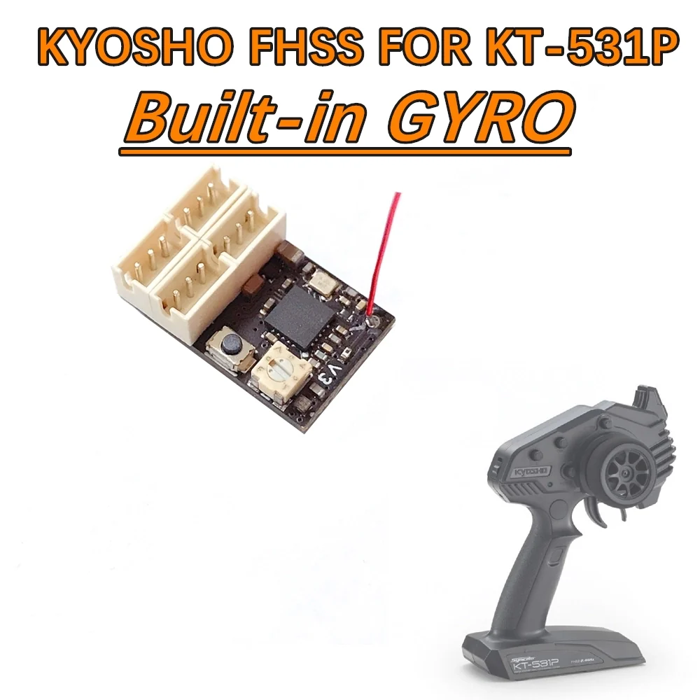 KYOSHO KT-531P Built-in GYRO NANO (KT-432PT) 4 Channel MICRO Receiver For 1-24 1-28 [MXO RACING] RXC42-FG