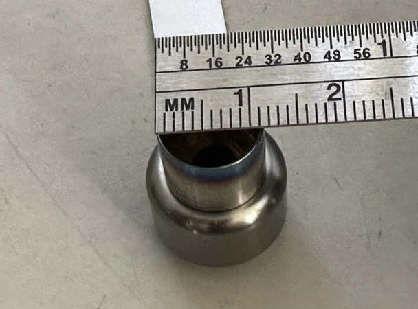 X-LARGE RACING MEDALLION (ROLLED Edge) - 12mm Titanium Burnt Tip (Straight Cut) - 17mm Muffler EXHAUST  [Usukani] 524A - Image 3