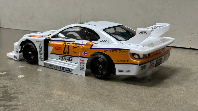 LBWK Nissan S15 LB-Super Silhouette Widebody Silvia 1-10 Body Set [Quality RC] QRC-215 - Image 6