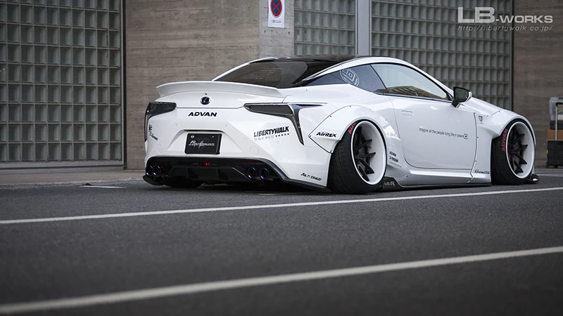 Lexus LC500 LBWK Liberty Walk 200mm MOLDED ON 1-10  Body Shell [Quality RC] QRC-LC500-LBWK - Image 2
