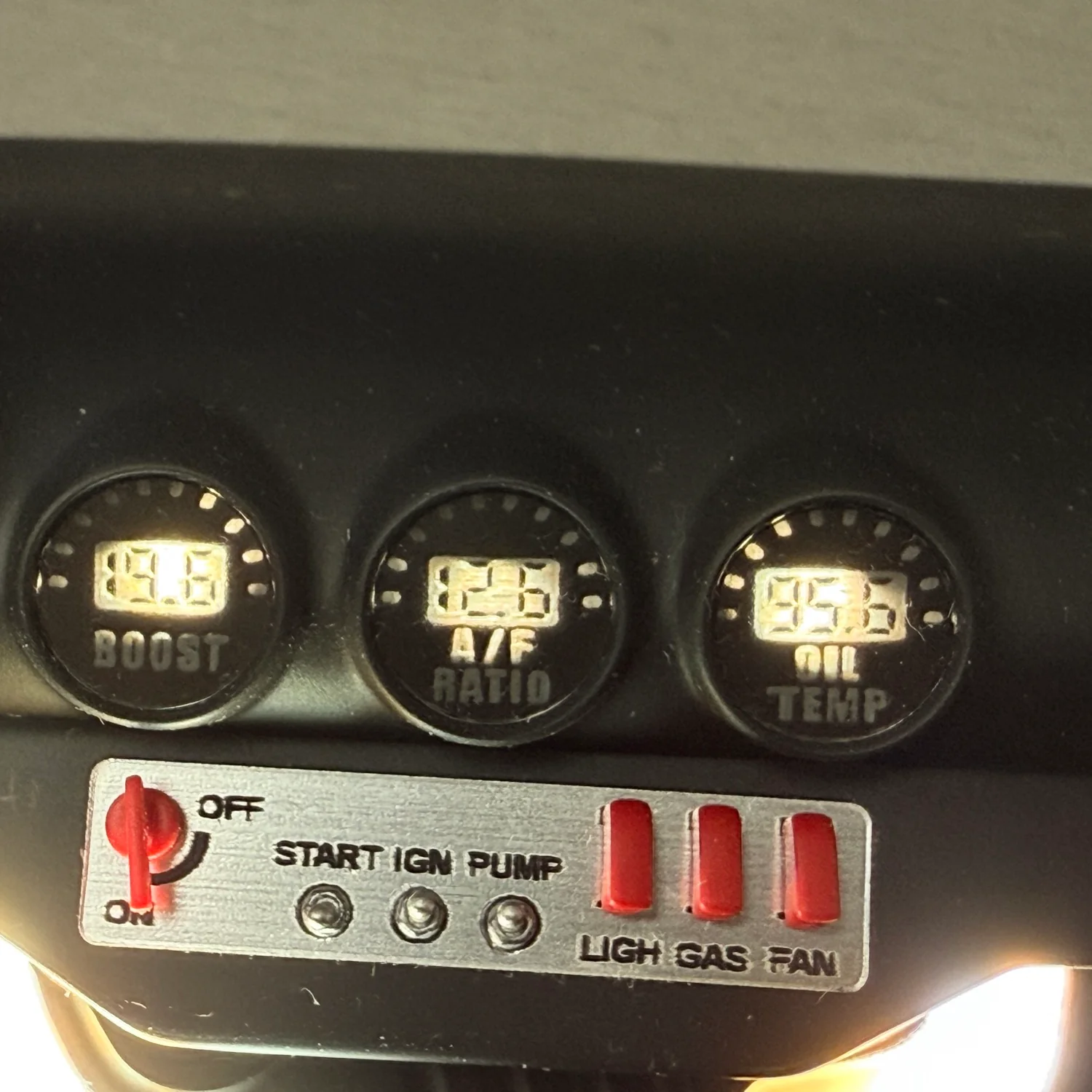 LHD (Analog Cluster) Dash Kit Realistic Scale 1-10 [Shogun Workshop] LHD-DASH-AN - Image 3