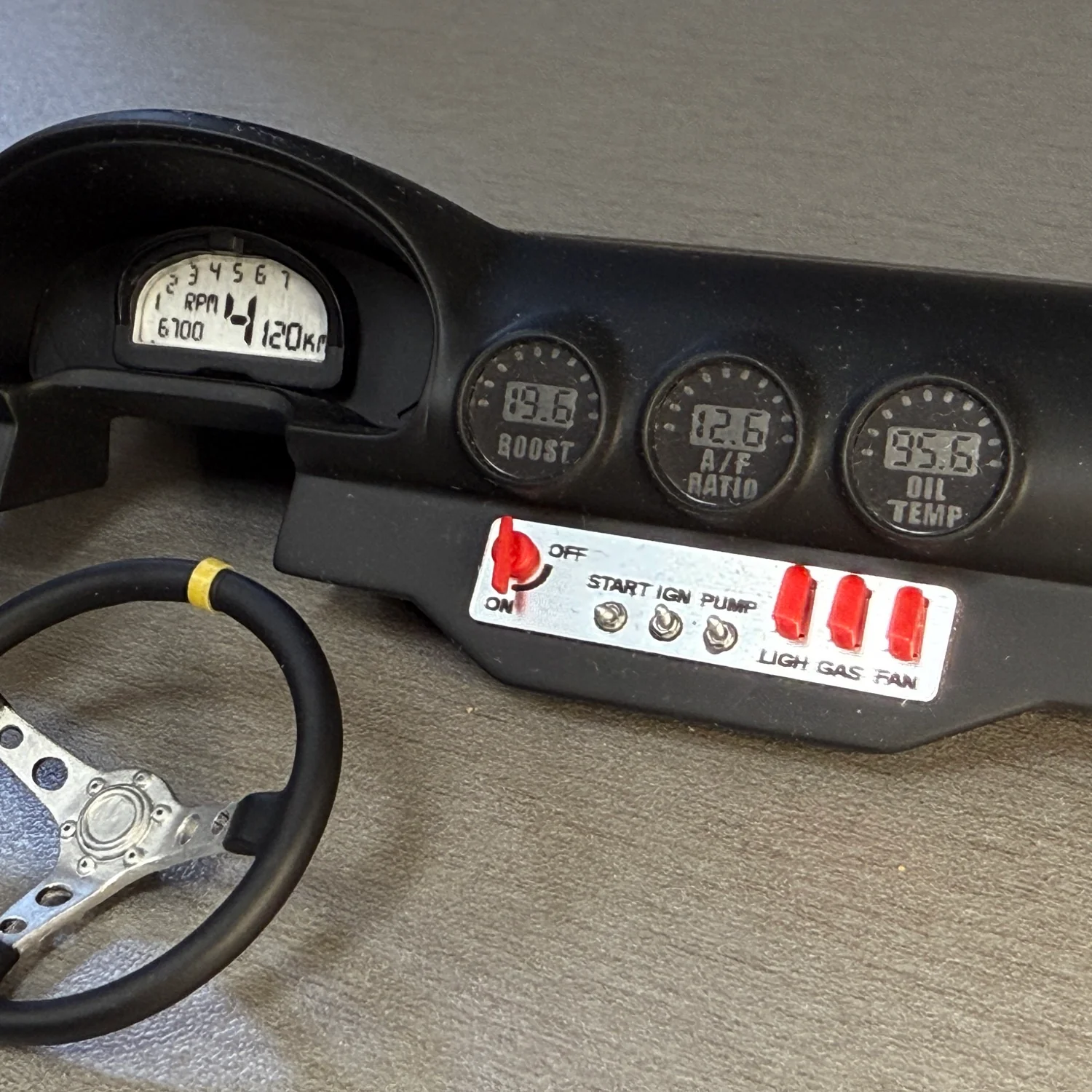 LHD (Digital Cluster) Dash Kit Realistic Scale 1-10 [Shogun Workshop] LHD-DASH-DI - Image 3