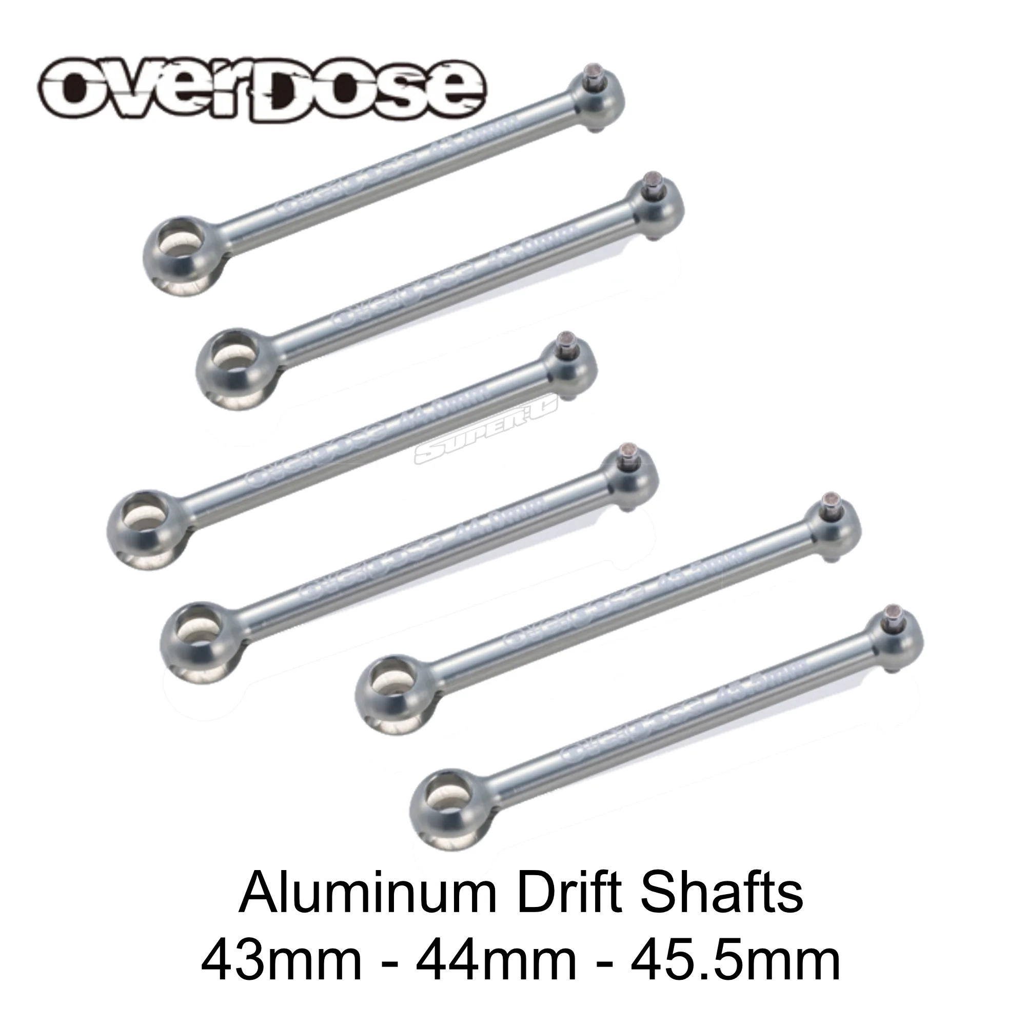 PREORDER: Light Weight Aluminum Drive Shaft (43mm, 44mm, 45.5mm/2mm Pin/Spider, Pin) (For GALM) [OVERDOSE] OD4014 OD4015 OD4013