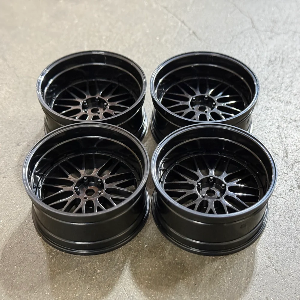 LM Mesh (GLOSS BLACK) Adjustable Offset Rims 1-10 BBS Style [MST] 832101BK