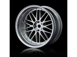 LM Mesh (Silver - Silver) BBS Style Adjustable Offset 1-10 Rims (4-Pack) [MST] 832102FS - Image 4