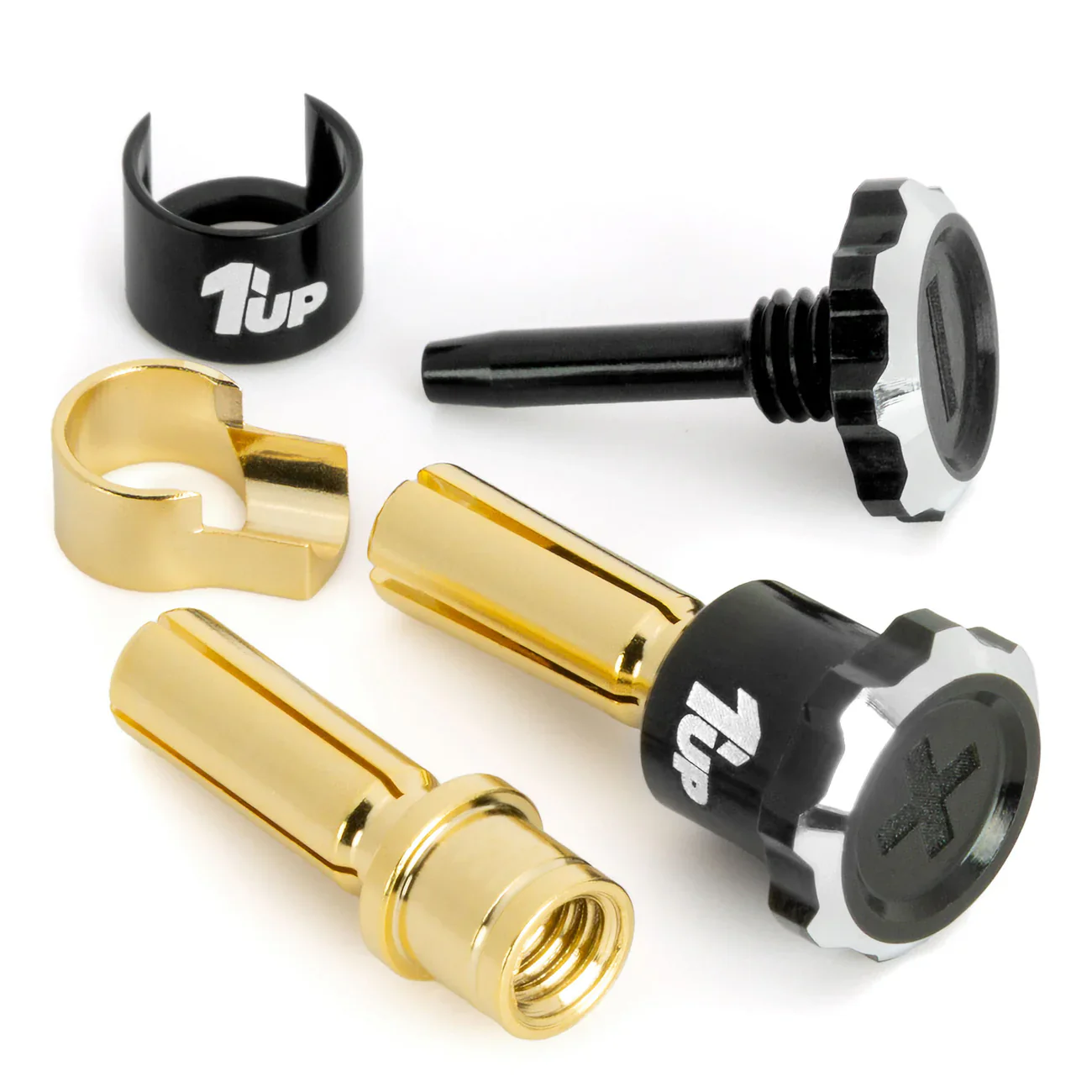 Lockdown Adjustable Bullet Plugs Power Connectors Bullets - 4mm / 5mm Black Pink Gold Orange Green Blue Red Purple[1up Racing] - Image 2