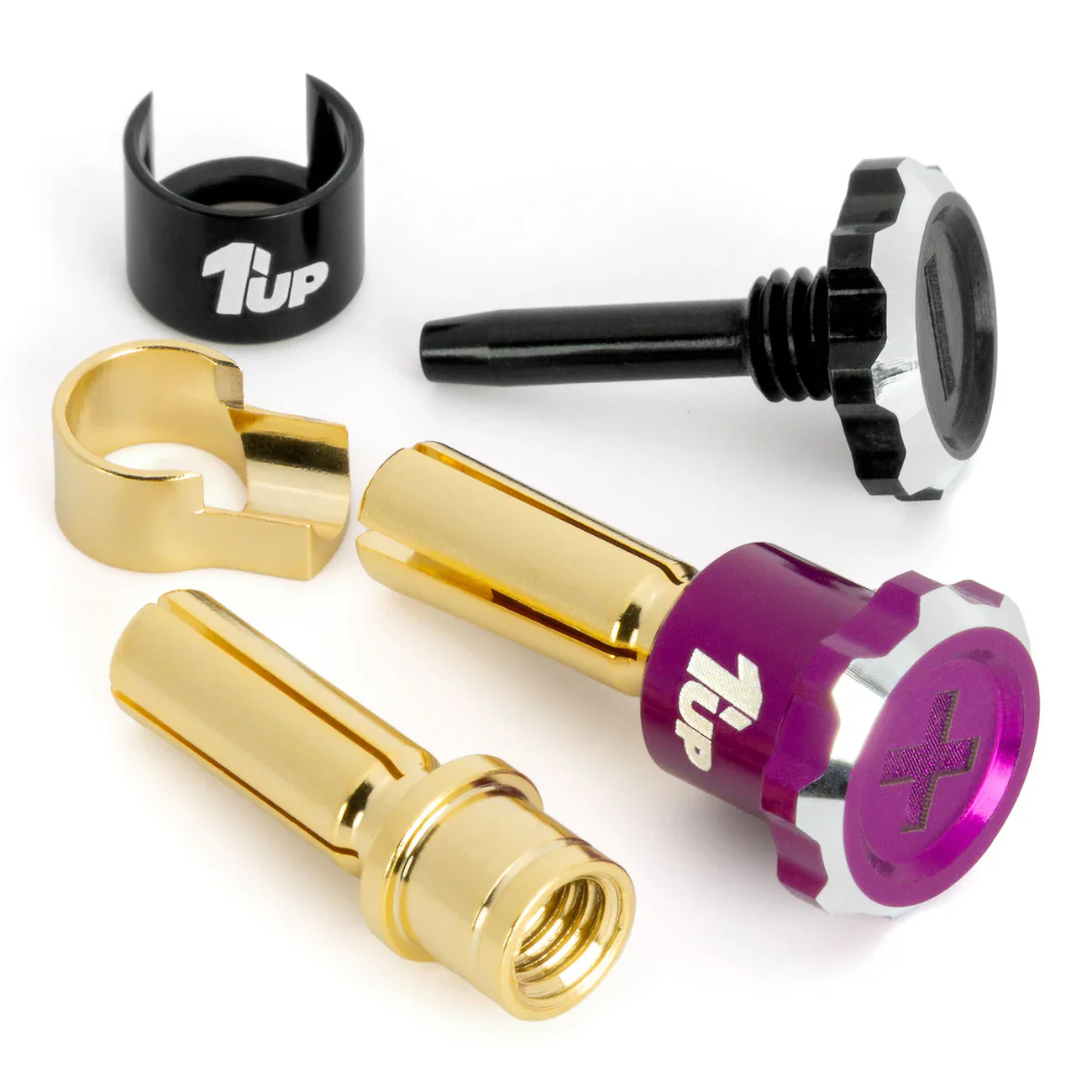 Lockdown Adjustable Bullet Plugs Power Connectors Bullets - 4mm / 5mm Black Pink Gold Orange Green Blue Red Purple[1up Racing] - Image 4