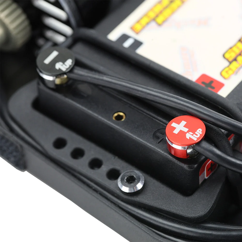 LowPro Bullet Plugs W- Grips ( 4mm or 5mm ) Red-Black Power RIGHT ANGLE Connectors Bullets [1up Racing] 190431 190432