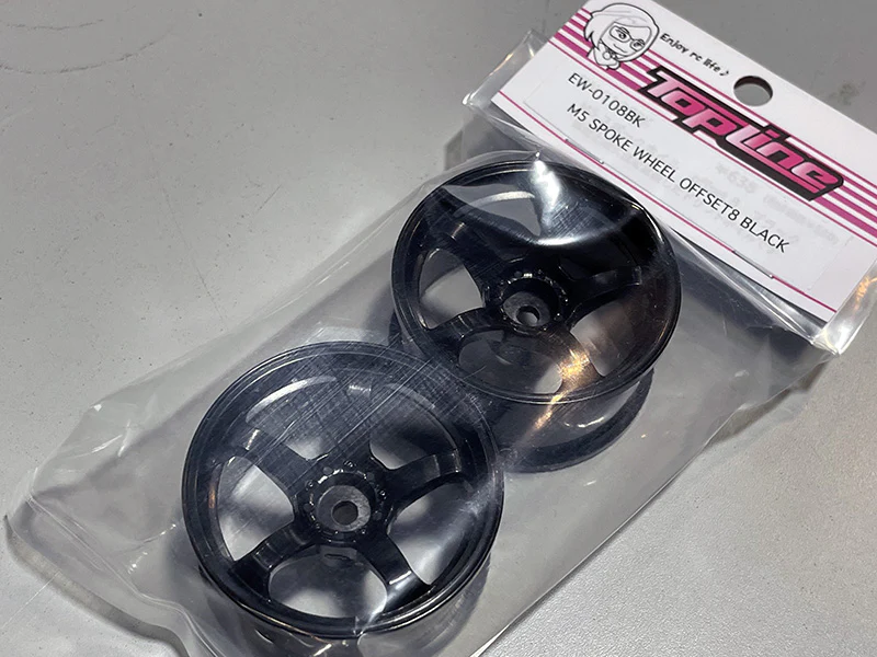 M5 SPOKE WHEEL BLACK 6mm - 8mm  [TOPLINE] EW-0106BK EW-0108BK - Image 2