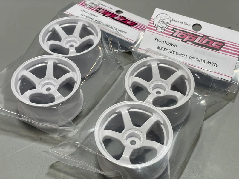 M5 SPOKE WHEEL WHITE 6mm - 8mm  [TOPLINE] EW-0106WH EW-0108WH - Image 3