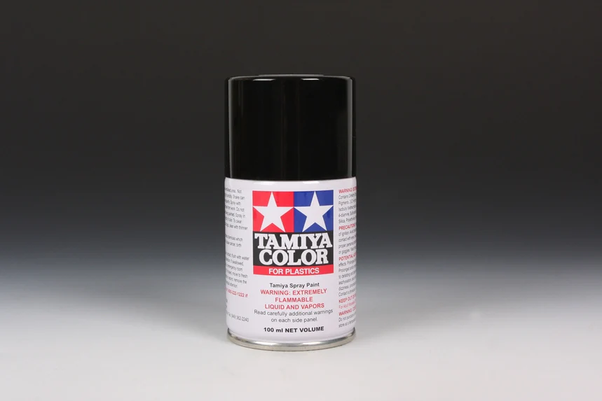 MATTE BLACK - Lacquer Spray Paint 100ml (For Plastic Models) TS-6 [Tamiya] 85006 - Image 2