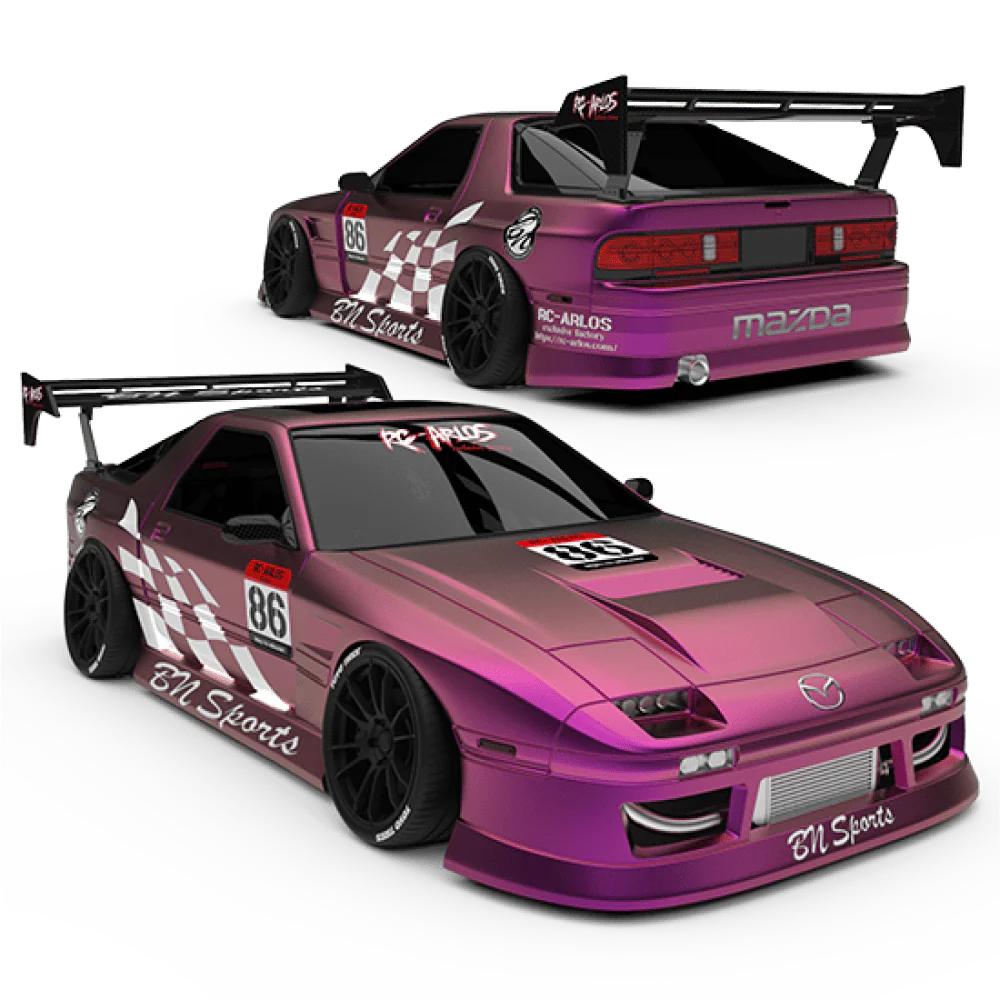 Mazda RX-7 FC3S (202mm) BN Sports Widebody 1-10 Drift Body Shell [24K] TAF20000 - Image 3