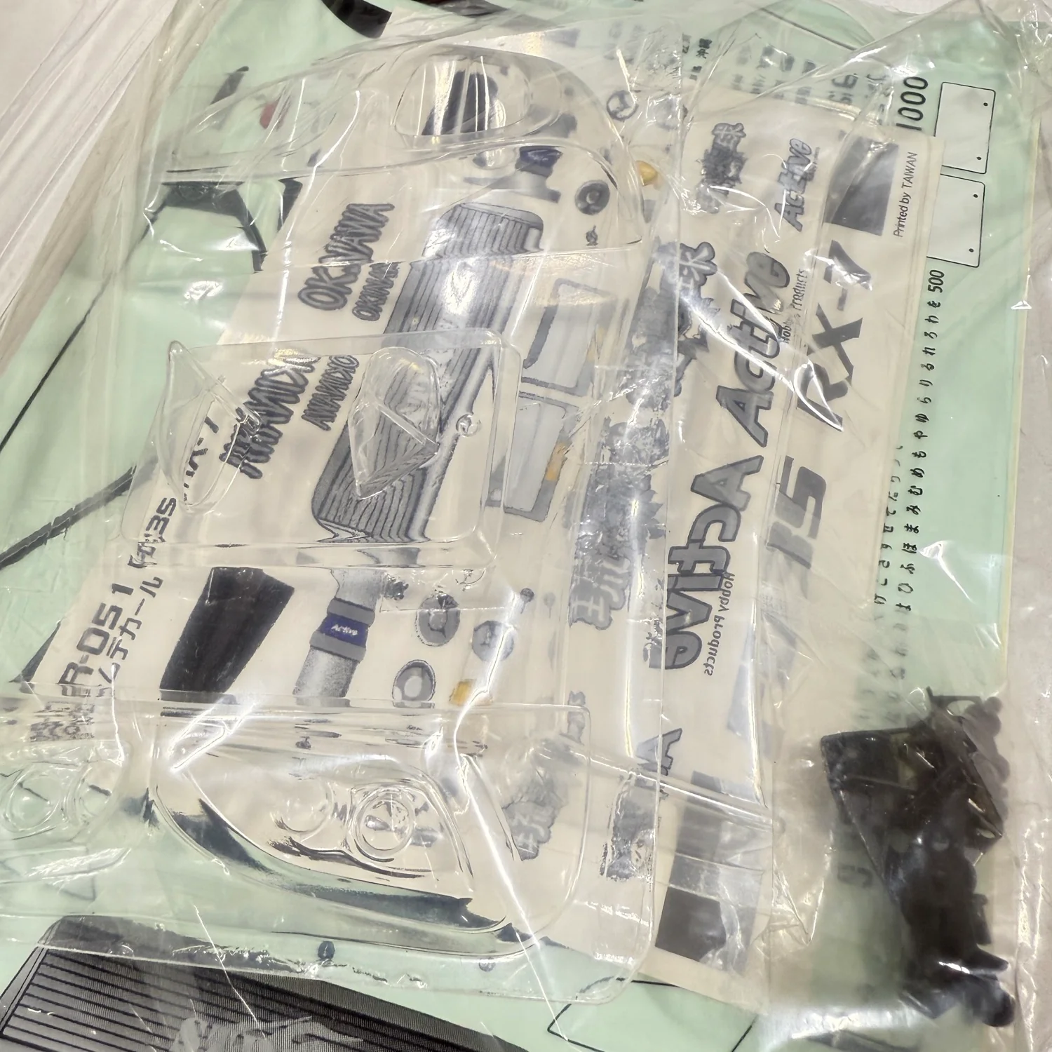 Mazda RX-7 FD3S Aero Version Wing, Wing Stands 1-10 Body Set *Discontinued NOS* [Active Hobby] STR051 - Image 3
