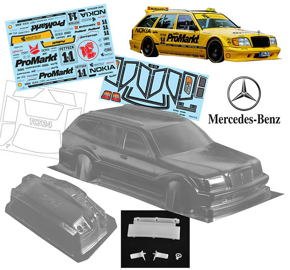 Mercedes Benz E190 Wagon S124 WAGON 320TE 1-10 Body Shell [Quality RC] QRC-524