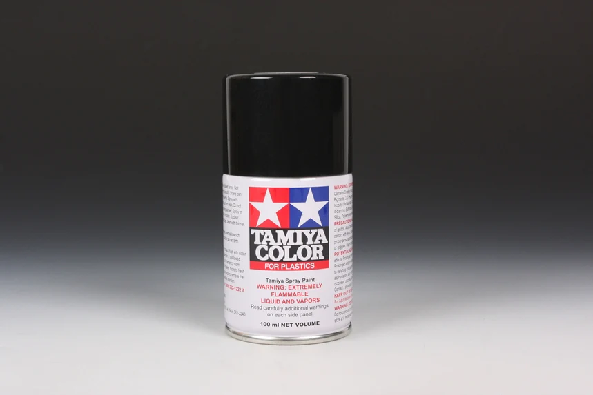 METALLIC BLACK - Lacquer Spray Paint 100ml (For Plastic Models) TS-40 [Tamiya] 85040 - Image 2