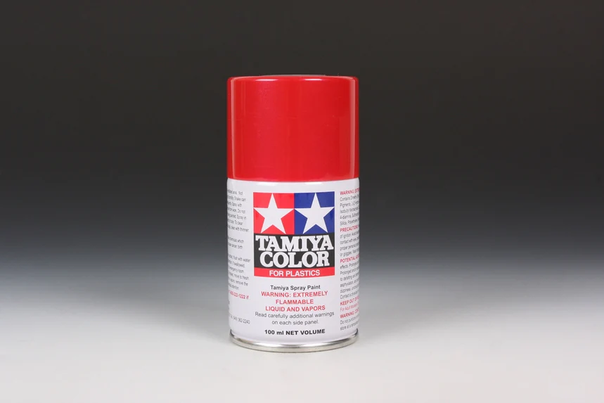 METALLIC RED - Lacquer Spray Paint 100ml (For Plastic Models) TS-18 [Tamiya] 85018 - Image 2