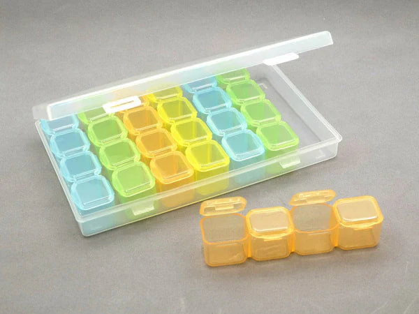 Mini-Z 1-28 - 28 Compartment Storage Box Case (also for Mini4WD) - 176 x 107 x 26mm [ARR] ABX-001 - Image 2