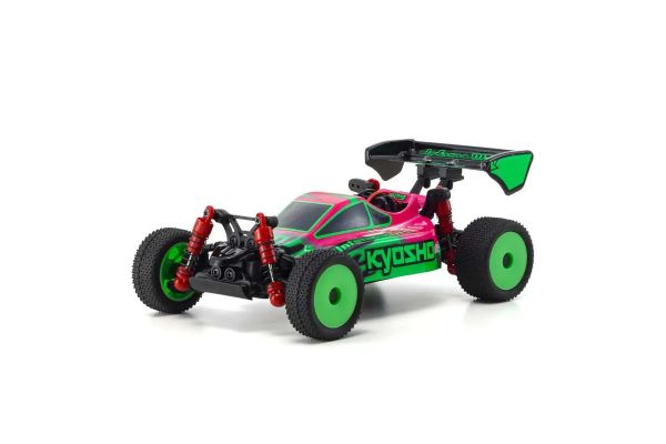 MINI-Z 1/28 Buggy Ready set INFERNO MP9 TKI PINK / GREEN RTR (Ready to Run) [KYOSHO] 32093PGR - Image 2