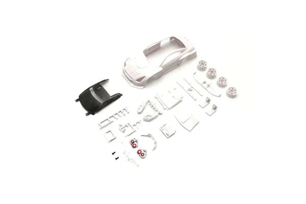 Mini-Z 1-28 GT-R GT500 2008 White body set (w-Wheel) (unpainted) F: 2.0 (N) R: 2.0 (W) [Kyosho] MZN219 - Image 2