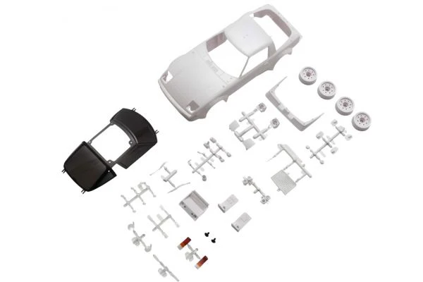 Mini-Z 1-28 MAZDA RX-7 SA22C White Body set w/rim White body set (w-Wheel) (unpainted) F: 0 (N) R: 0 (N) [Kyosho] MZN235