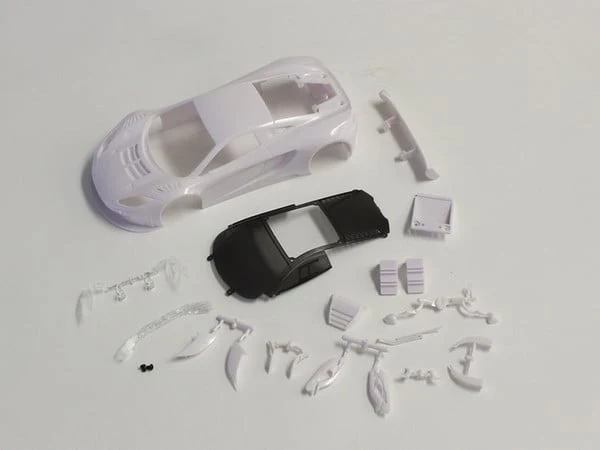 Mini-Z 1-28 McLaren 12C GT3 2013 White Body set w-Wheels (unpainted) F 1.5 / R 2.5 [Kyosho] MZN223B - Image 2