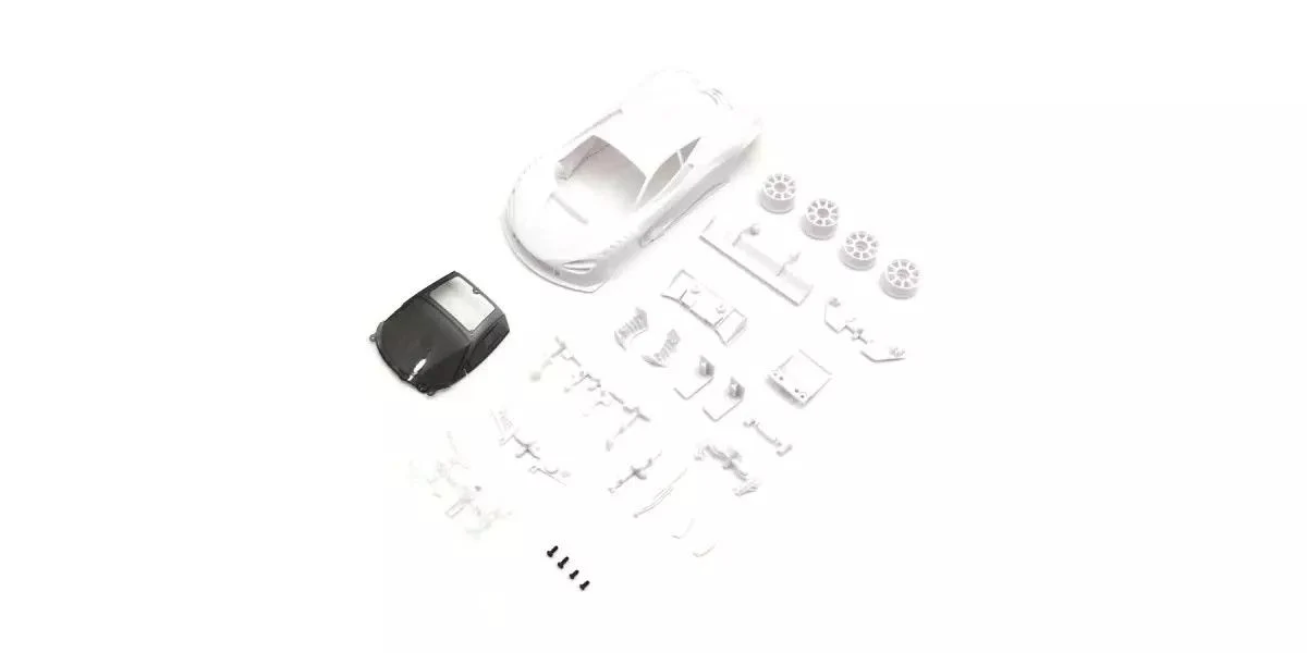 Mini-Z 1-28 McLaren 720S GT3 White body set (w-Wheel) (unpainted) [Kyosho] MZN234 - Image 2