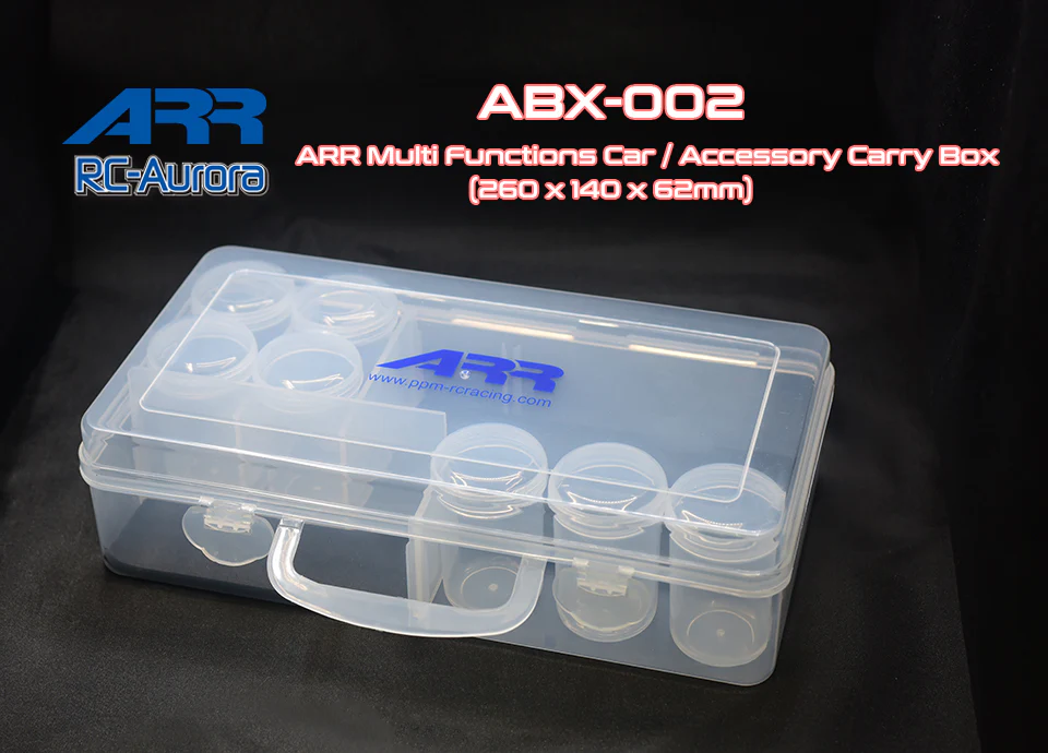 Mini-Z 1-28 Multi Function Car / Accessory Case with Wheel Holders - 260 x 140 x 62mm [ARR] ABX-002