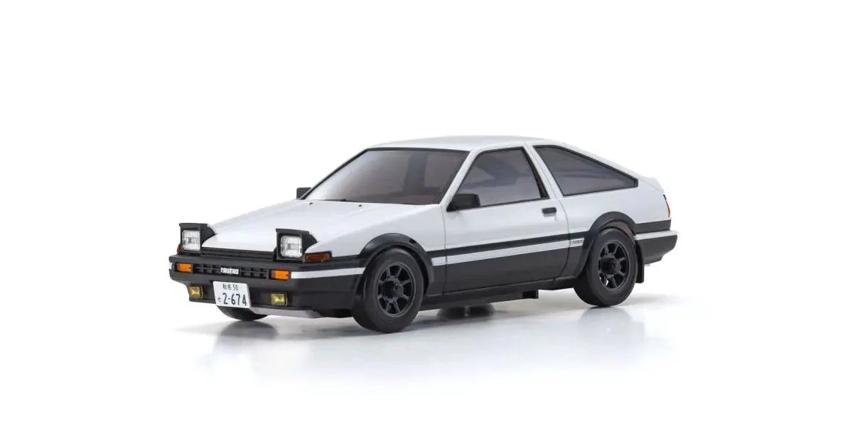 Mini-Z 1-28 Toyota SPRINTER TRUENO AE86 INITIAL D Corolla White body set (w-Wheel) (unpainted) F: 0 (N) R: 0 (N) [Kyosho] MZN226 - Image 2