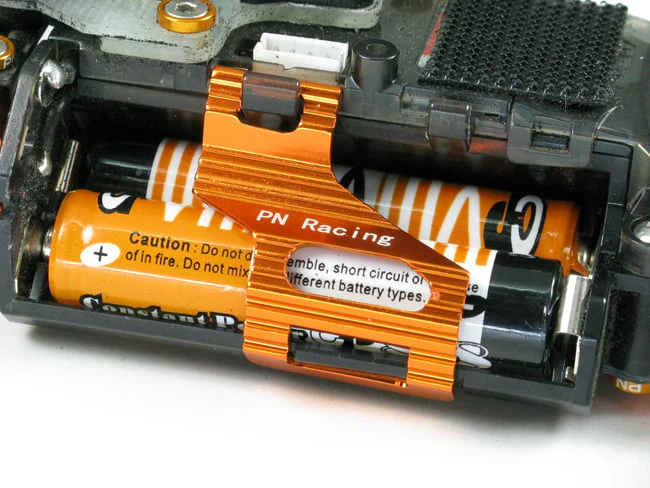 Mini-Z MR03 V2 Alm Battery Cover Heatsink (Orange - Blue - Black) [PN Racing] MR3038AB MR3038AK MR3038A - Image 3