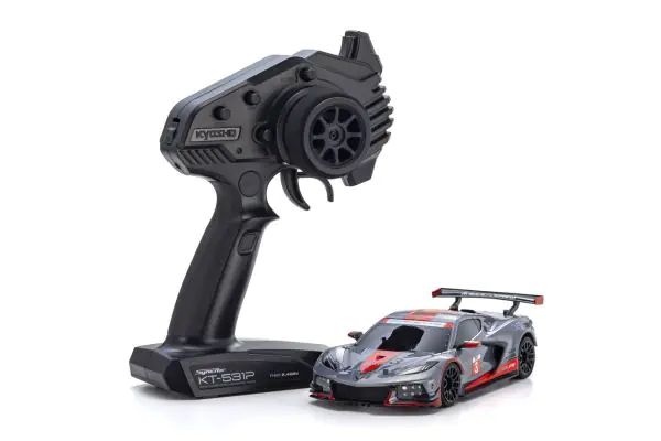 MINI-Z Racer MR-04 RWD CHEVROLET CORVETTE C8.R GUNMETAL / RED Readyset RTR (Ready to Run) [KYOSHO] 32356GMR