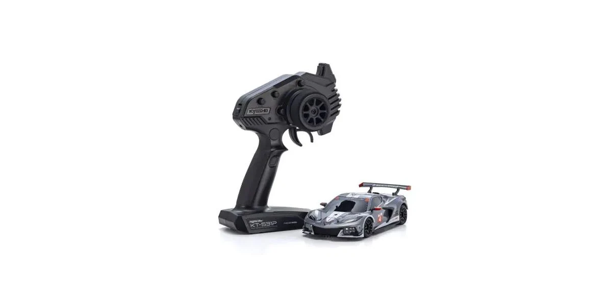 MINI-Z Racer MR-04 RWD CHEVROLET CORVETTE C8.R GUNMETAL / WHITE Readyset RTR (Ready to Run) [KYOSHO] 32356GMW