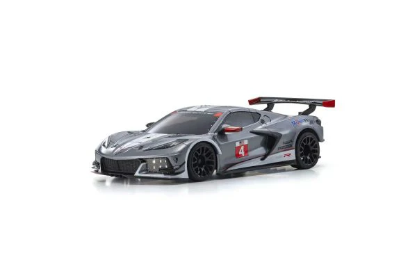 MINI-Z Racer MR-04 RWD CHEVROLET CORVETTE C8.R GUNMETAL / WHITE Readyset RTR (Ready to Run) [KYOSHO] 32356GMW - Image 2