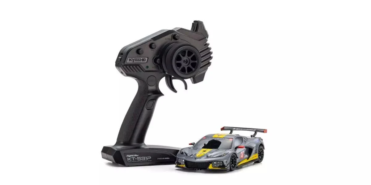 MINI-Z Racer MR-04 RWD CHEVROLET CORVETTE C8.R GUNMETAL / YELLOW Readyset RTR (Ready to Run) [KYOSHO] 32356GM