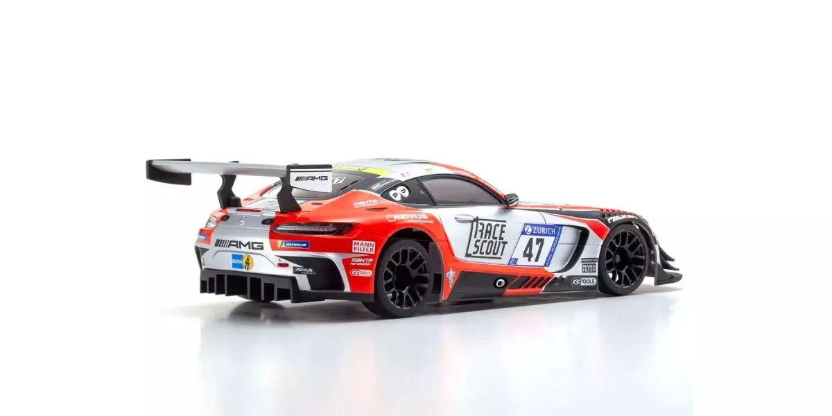 MINI-Z Racer MR-04 RWD Mercedes AMG GT3 No.47 24H Nurburgring 2018 Silver Red Readyset RTR (Ready to Run) [KYOSHO] 32367FRS - Image 3