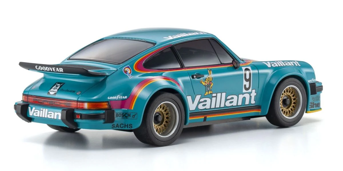 MINI-Z Racer MR-04 RWD Porsche 934 RSR Turbo 1976 Vaillant #9 Teal Readyset RTR (Ready to Run) [KYOSHO] 32368V - Image 3