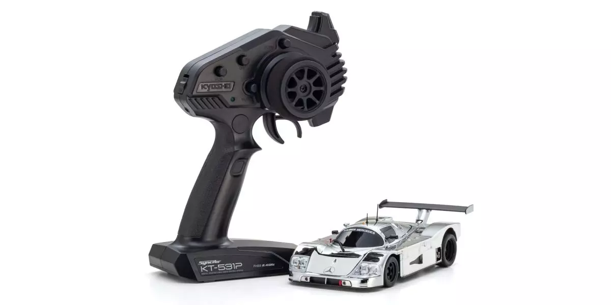 MINI-Z Racer MR-04 RWD Sauber-Mercedes Gruppe-C-Rennsportwagen C9, Nr.61, LM1988 CHROME Readyset RTR (Ready to Run) [KYOSHO] 32362CRG