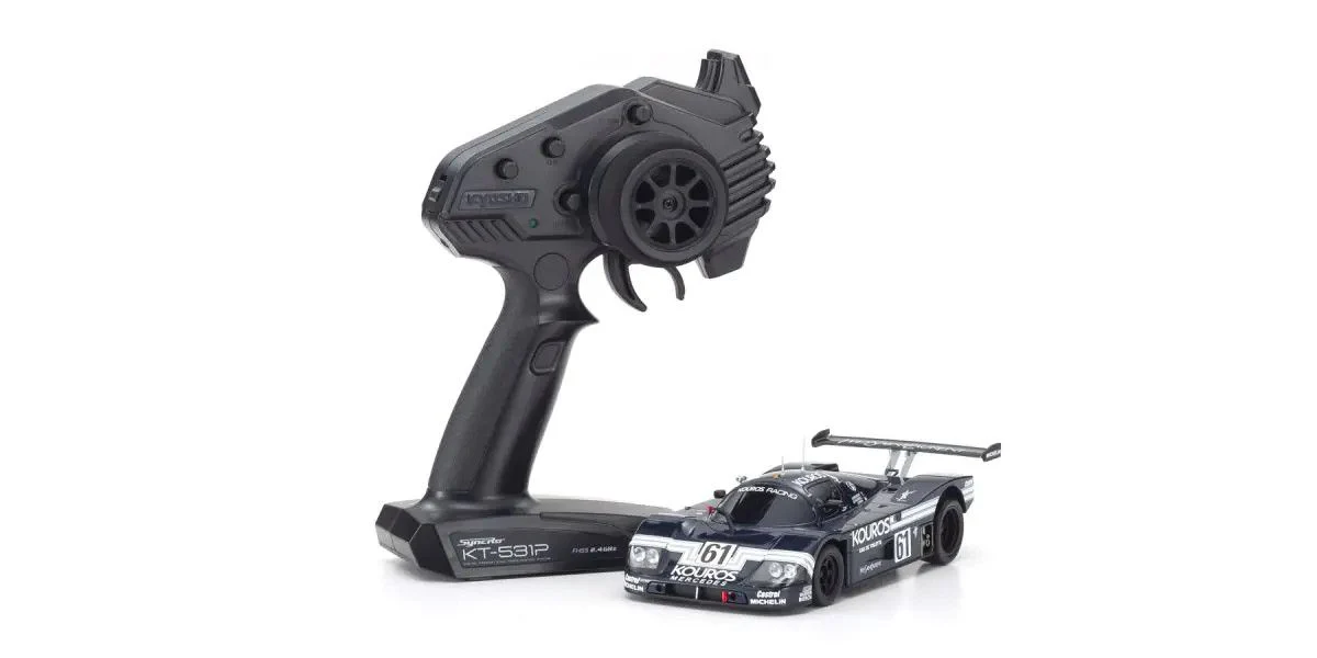 MINI-Z Racer RWD MR-04 DARK BLUE Sauber-Mercedes Gruppe-C-Rennsportwagen C9, Nr.61, LM 1988 Readyset RTR (Ready to Run) [KYOSHO] 32362KR