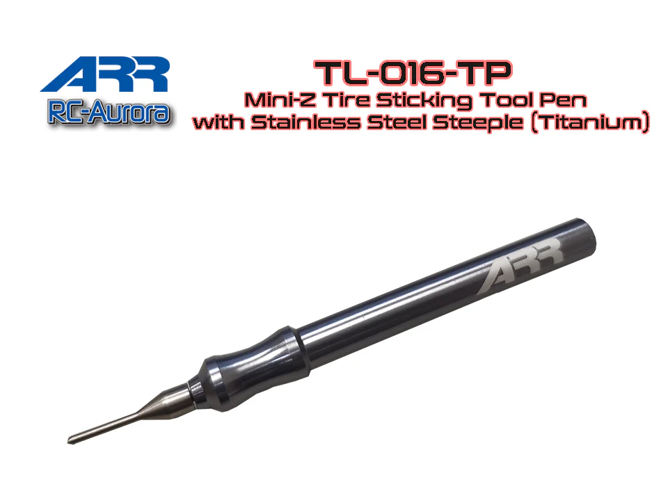 Mini-Z Tire Sticking Tool Pen (Titanium) with Stainless Steel Steeple for 1-28 Tire Glue [ARR] TL-016-TP