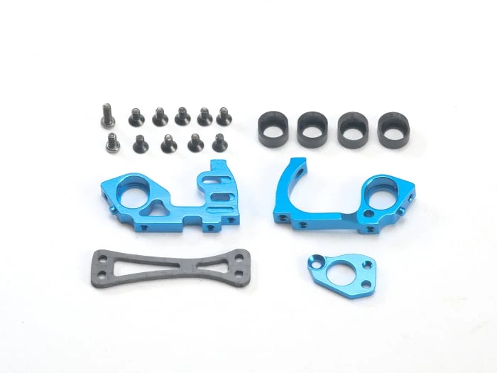 Mini-Z V5 Motor Mount Conversion Kit For MR3322 Gimbal System (Silver - Orange - Blue) [PN Racing] MR3300Q MR3300QS MR3300QB