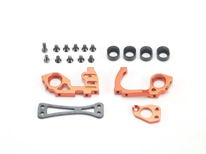 Mini-Z V5 Motor Mount Conversion Kit For MR3322 Gimbal System (Silver - Orange - Blue) [PN Racing] MR3300Q MR3300QS MR3300QB - Image 2