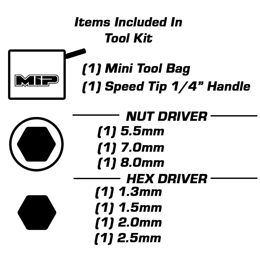 MIP Essentials Speed Tip Tool Kit with Carry Case Bag Pouch [MIP] 5230S - Image 2
